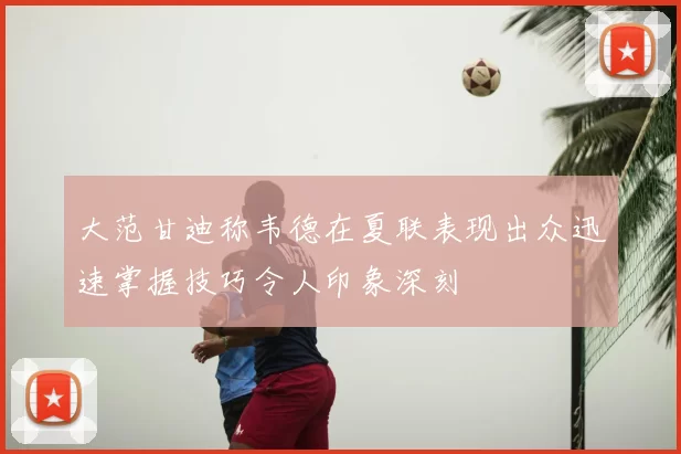 大范甘迪称韦德在夏联表现出众迅速掌握技巧令人印象深刻